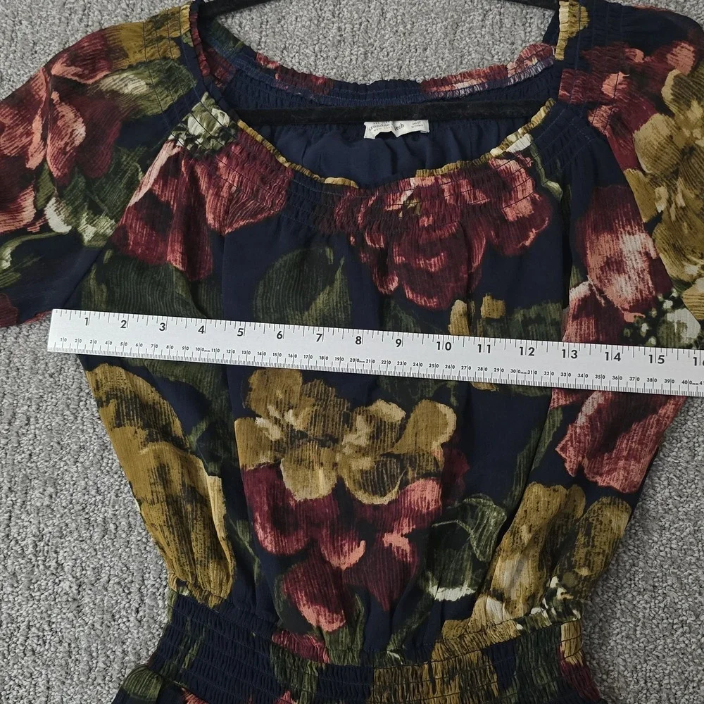 Abercrombie & Fitch‎ Floral Maxi Dress Off Shoulder Boho Cottagecore Size S
